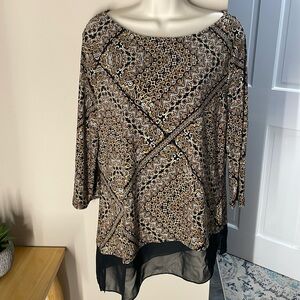 Roz & Ali black and gold blouse
